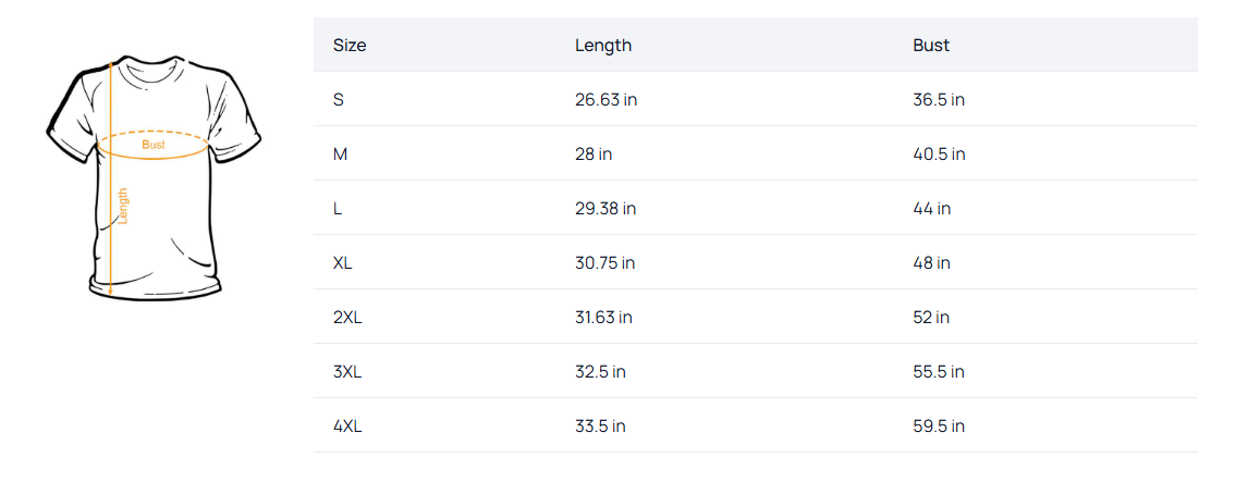 Metric Size Chart
